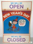 Lucy New Year's Day Store Sign 