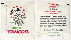 Snoopy Tomato Seed Packet 