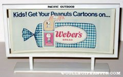 Peanuts Cartoons Stickers Weber's Bread Billboard Mockup