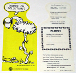 Snoopy Vulture 'Pounce on Pollution' Johnny Horizon Bookmark