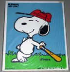Snoopy with baseball bat & cap Puzzle