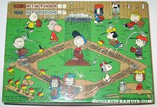 Peanuts playing baseball