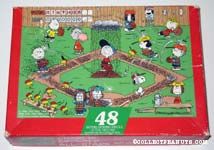 Peanuts playing Baseball