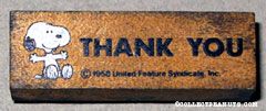 Snoopy with outstretched arms 'Thank You' Rubber Stamp