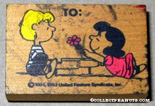 Lucy giving Schroeder flower 'To' Rubber Stamp