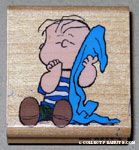 Linus with Blanket Rubber Stamp