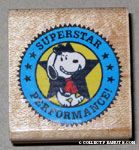 Joe Cool walking 'Superstar Performance' Rubber Stamp