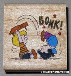 Schroeder pulling piano out from underneath Lucy Rubber Stamp