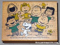 Peanuts Gang dancing Rubber Stamp