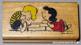 Lucy & Schroeder with piano Rubber Stamp