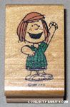 Peppermint Patty Cheering Rubber Stamp