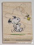 Snoopy dancing Rubber Stamp