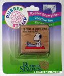 Snoopy at Typewriter Rubber Stamp