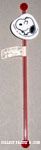 Snoopy Head on Red Drink Stirrer
