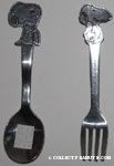 Snoopy Hugging Woodstock Fork and Spoon Set