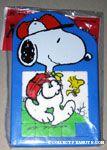 Snoopy walking wearing backpack with Woodstock Sliding Picture Puzzle