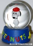 Snoopy wearing red hat Snowglobe