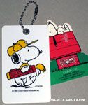 Snoopy with golf bag Golf Bag Tag