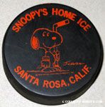 Snoopy's Home Ice Santa Rosa California Hockey Puck