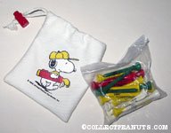 Snoopy golfing bag of tees