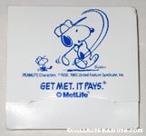 Metlife Snoopy golfing packet of tees