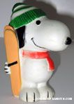Snoopy holding Skiis Squeaky Toy