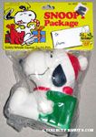 Snoopy holding gift dog squeak toy