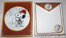 Snoopy dressed up holding paper Stationery
