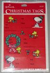 Snoopy & Woodstock Christmas Gift Tag Stickers