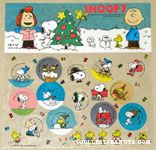 Peanuts gang decorating tree Stickers