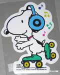 Snoopy rollerskating Sticker