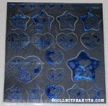 Blue Foil on Black Diecut Stickers