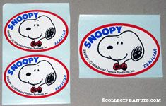 Snoopy wearing bowtie portrait Stickers