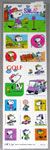 Snoopy golfing Stickers