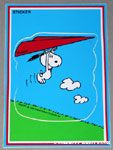Snoopy hang gliding Sticker Postcard
