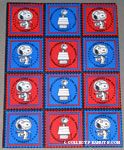 Astronaut Snoopy Moon Landing Postage Stickers