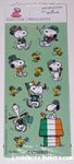 Snoopy and Woodstock St. Patrick's Glitter Stickers