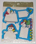 Snoopy & Woodstock Christmas Name Tag Stickers