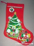 Peanuts Gang around Christmas tree Stocking
