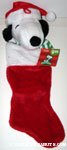 Snoopy wearing santa hat Stocking