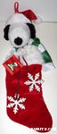 Snoopy holding snowflakes on string Christmas Stocking
