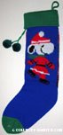 Santa Snoopy skating Knit Christmas Stocking