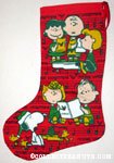Peanuts Gang carolling Stocking