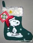 Snoopy standing on Snow Stocking