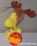 Woodstock as reindeer Plush Ornament