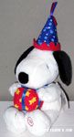Birthday Snoopy holding gift Plush