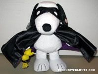Animated Snoopy Vampire and Woodstock bat Plush