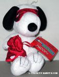 Valentine Snoopy wearing mask and holding bag Plush