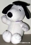 Snoopy wearing mortar board with gift card clip hand Plush