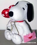 Snoopy with heart balloon and love letter Plush